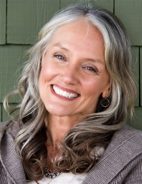 cindy joseph on ageing long gray hair makeup for older women beautiful gray hair