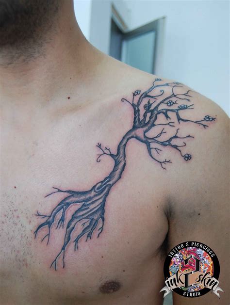 Tree Roots Tattoo Chest