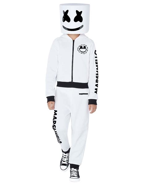 Fortnite Boys Omega Costume Kids Teen Dj Marshmello Mask Jumpsuit