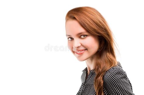 Portrait Of A Confident Young Female Isolated White Background Stock