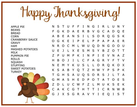 Best Ideas For Coloring Difficult Thanksgiving Word Searches