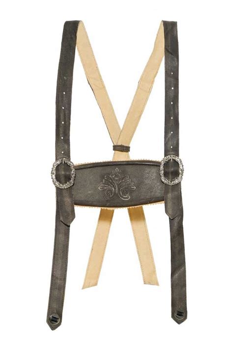 real black lederhosen suspenders