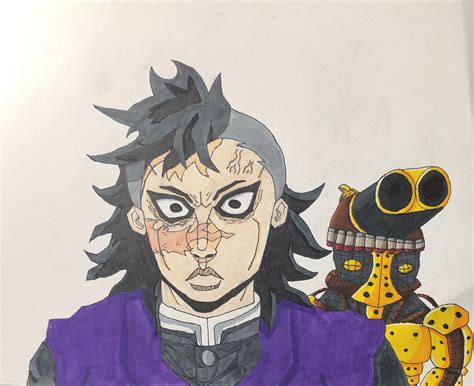 I drew Genya and his stand: Gun : KimetsuNoYaiba
