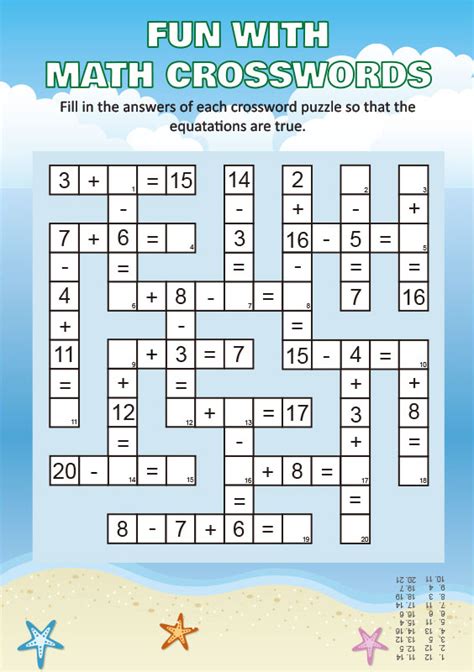 Math Crossword Puzzles Printable Printable World Holiday