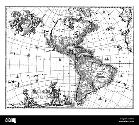 Map Of America Vintage Engraving Stock Photo Alamy