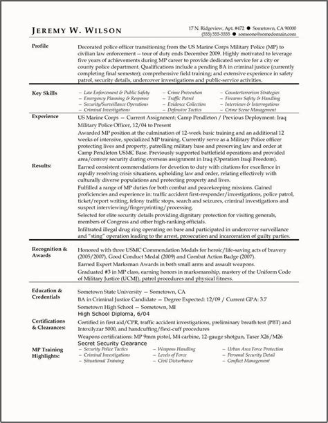 Sample Resumes For Retireing Police Officers Resume Example Gallery