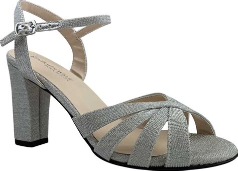 Womens Touch Ups Maeve Heeled Sandal Silver Glitter Synthetic 6 M