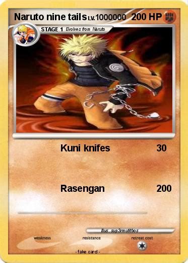 Pokémon Naruto Nine Tails 9 9 Kuni Knifes My Pokemon Card