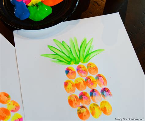 Pineapple Finger Painting An Easy Summer Diy Craft