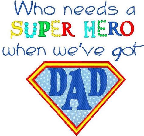 Super Hero Dad Applique Fathers Day Etsy