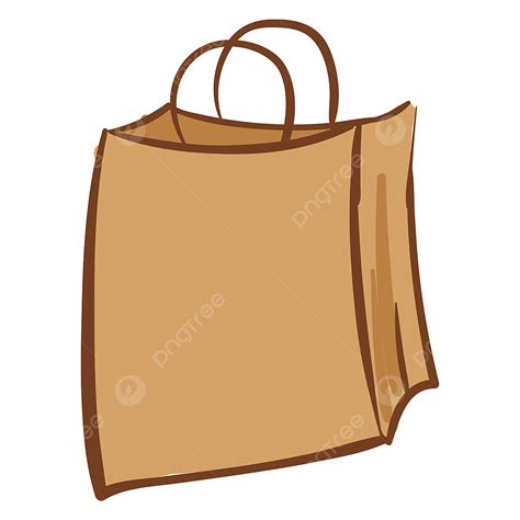 Brown Paper Bag Clipart Vector Brown Paper Bag Vector Or Color