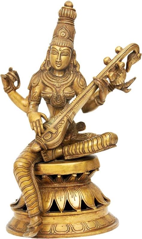 Goddess Saraswati Playing Veena Hindu Art Saraswati Devi God Pictures