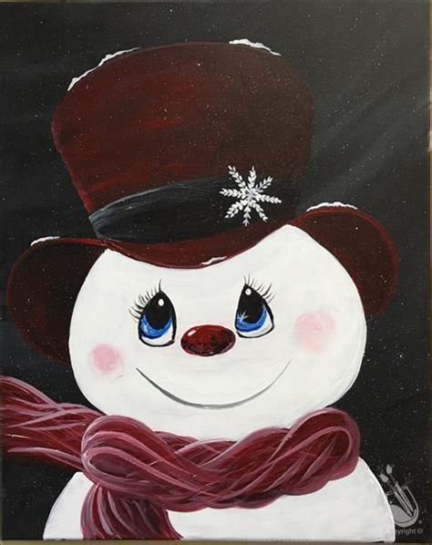 How To Paint Twinkles The Snowman Christmas Paintings Christmas