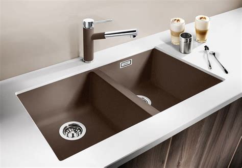 Underslung basins are popular for both domestic bathrooms and commercial. Blanco granite undermount kitchen sinks