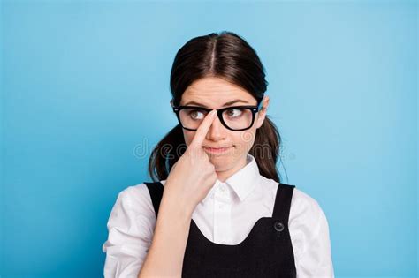 Schoolgirl With Nerd Glasses Stock Image Image Of Background