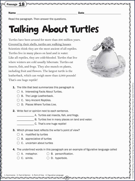 2nd Grade Reading Comprehension Worksheets Pdf For Printable To Db Ages