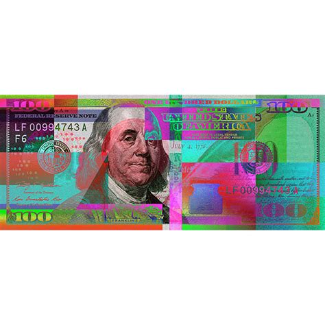 New 2009 Series Pop Art Colorized Us One Hundred Dollar Bill No 3 T