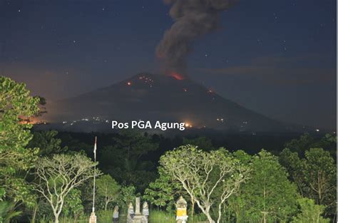 Gunung Agung Kembali Meletus Semburan Awan Capai 3 Km