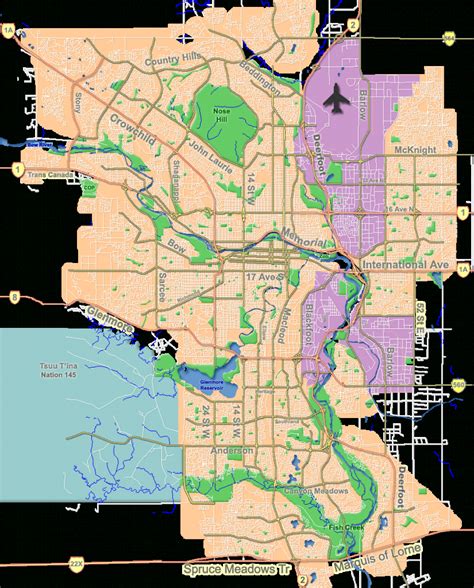 Printable Map Of Downtown Calgary Printable Maps