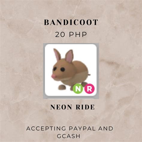 Adopt Me Pets Bandicoot On Carousell
