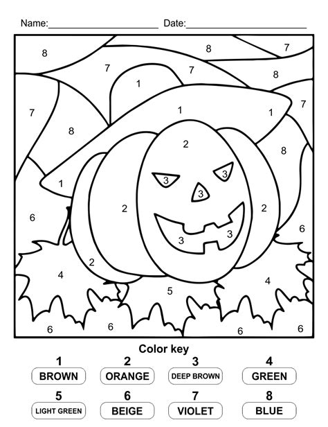 Halloween Color By Letter Worksheets