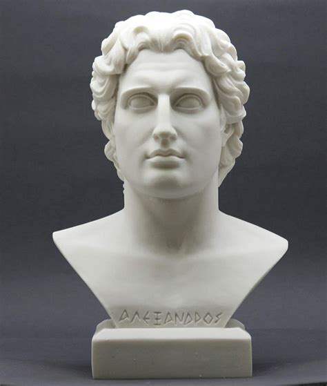 Alexander The Great Head Bust Greek Cast Marble Statue Sculpture Ebay