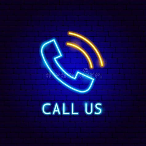 Call Us Neon Label Stock Vector Illustration Of Contact 170962369