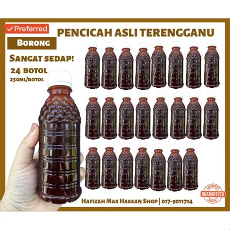 Borong Sos Pencicah Asli Terengganu 24 Botol Shopee Malaysia