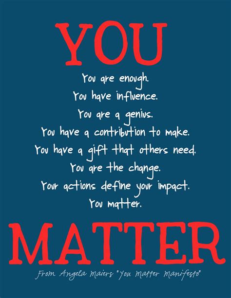 You Matter You Are Important You Are Loved Silver Girl