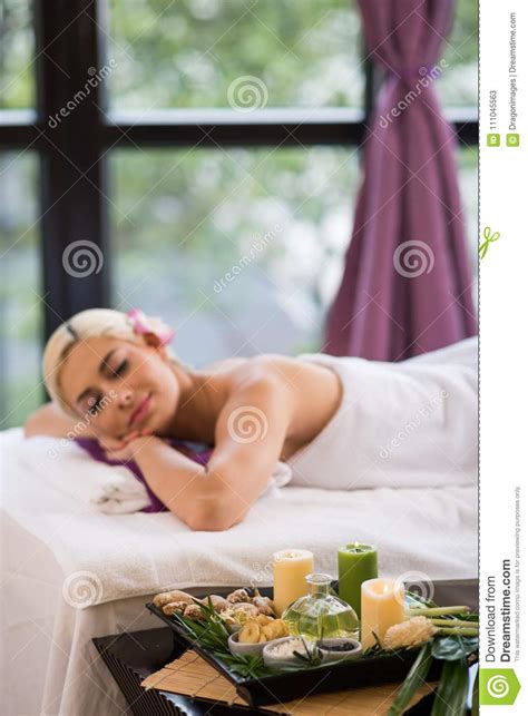 Enjoying Spa Treatment Stock Image Image Of Body Relax