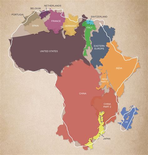 The true size and scale of the African continent. #Africa ...