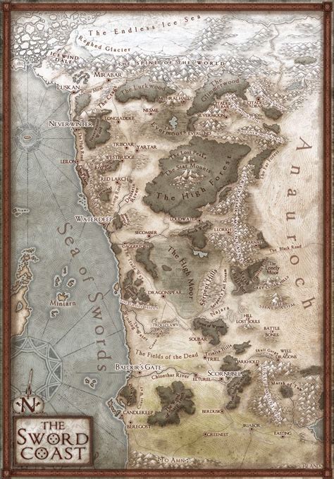 My Realms A New Map Of The Sword Coast Update Hex Map