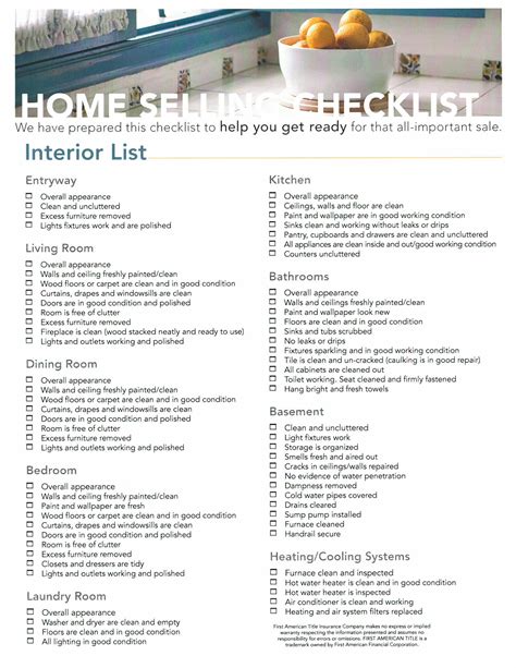 Home Selling Checklist | Selling house checklist, Sell your house fast, Selling your house