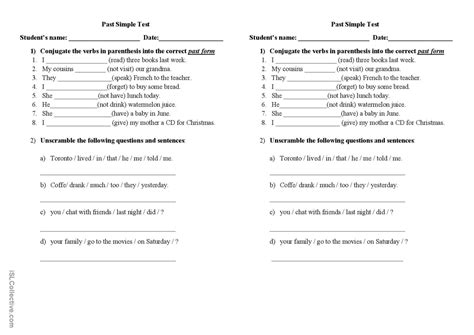 Past Simple Tense English Esl Worksheets Pdf And Doc