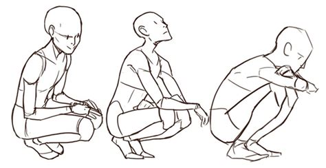 Squatting Drawing Reference And Sketches For Artists