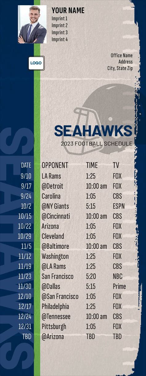 Custom Seattle Seahawks Football Schedule Magnets Free Samples Truly