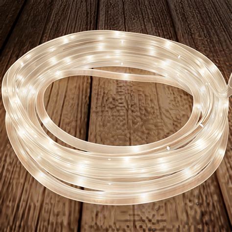 outdoor solar rope light solar powered cable string 100 led lights with 8 modes for patio