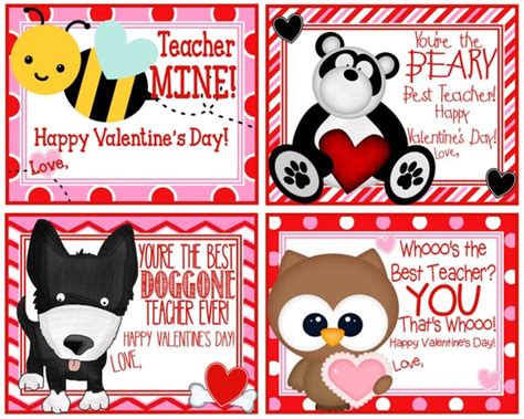 Teacher Valentines Card Printable Teacher Cards