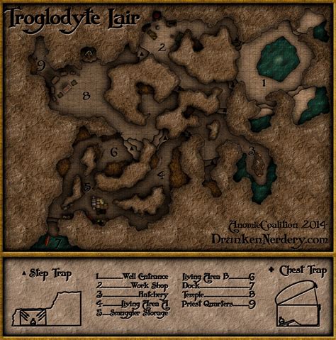 Cartographers Guild Fantasy Battle D D Maps Dungeon Maps Cavern