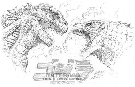 Shin Gojira Vs Legendary Godzilla By Matt Frank Rgodzilla