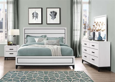 Shept mallet sleigh configurable bedroom set. Kate Beech Wood White Bedroom Set | Bedroom Furniture Sets