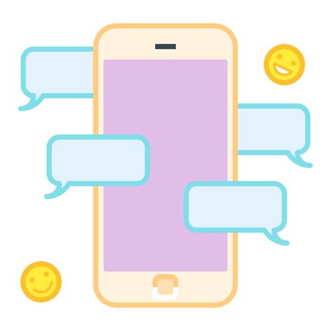 Smartphone Chat Chats Conversation Telephone Téléchargement Icônes