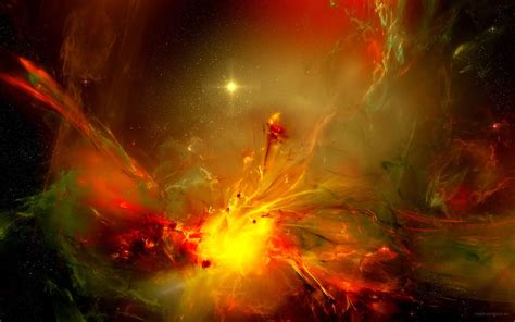 Wallpaper Sunlight Digital Art Space Art Nebula Explosion