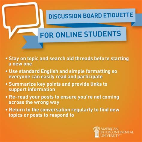 5 Tips On Discussion Board Etiquette For Online Education Get More