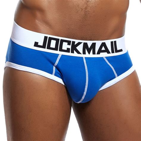 Jockmail Brand Low Waist Sexy Men Underwear Briefs Cotton Breathable Mens Bikini Brief Cueca Gay