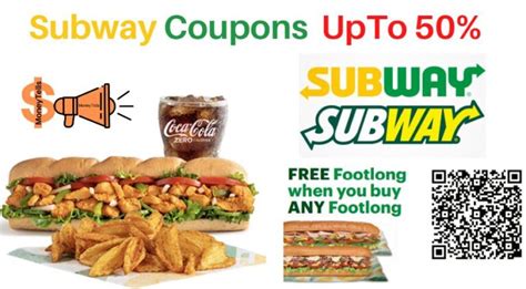 Subway Coupons 2023 Promo Code For Free Upto 50