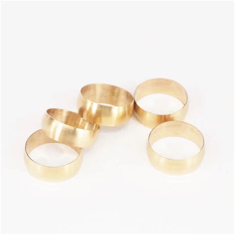 5pcs Lot 5 Brass Fit Compression Sleeve Fitting Sleeve Ferrule Ring For