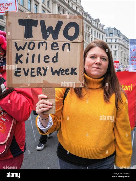 London Uk 04th Mar 2023 The Annual Million Women Rise March Proceeds Through Central London