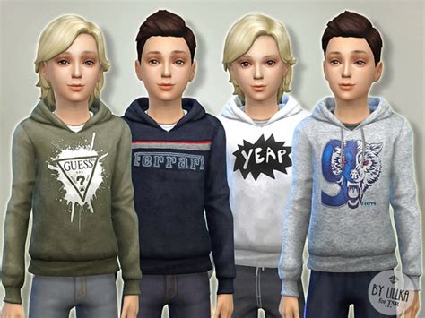 The Sims Resource Hoodie For Boys P04 By Lillka Sims 4 Downloads
