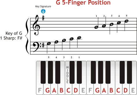 G Major Scale Piano Finger Position Shakal Blog